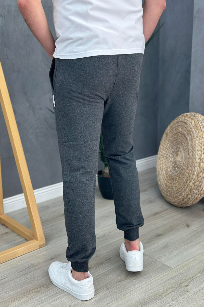 LINE SIMPLE ONE COLOR MEN SWEATPANTS DARK GREY/GEE - 4