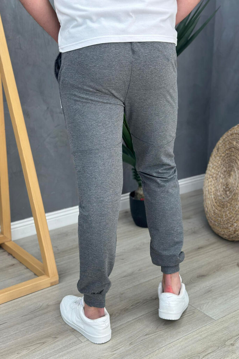 LINE SIMPLE ONE COLOR MEN SWEATPANTS GREY/GRI - 3