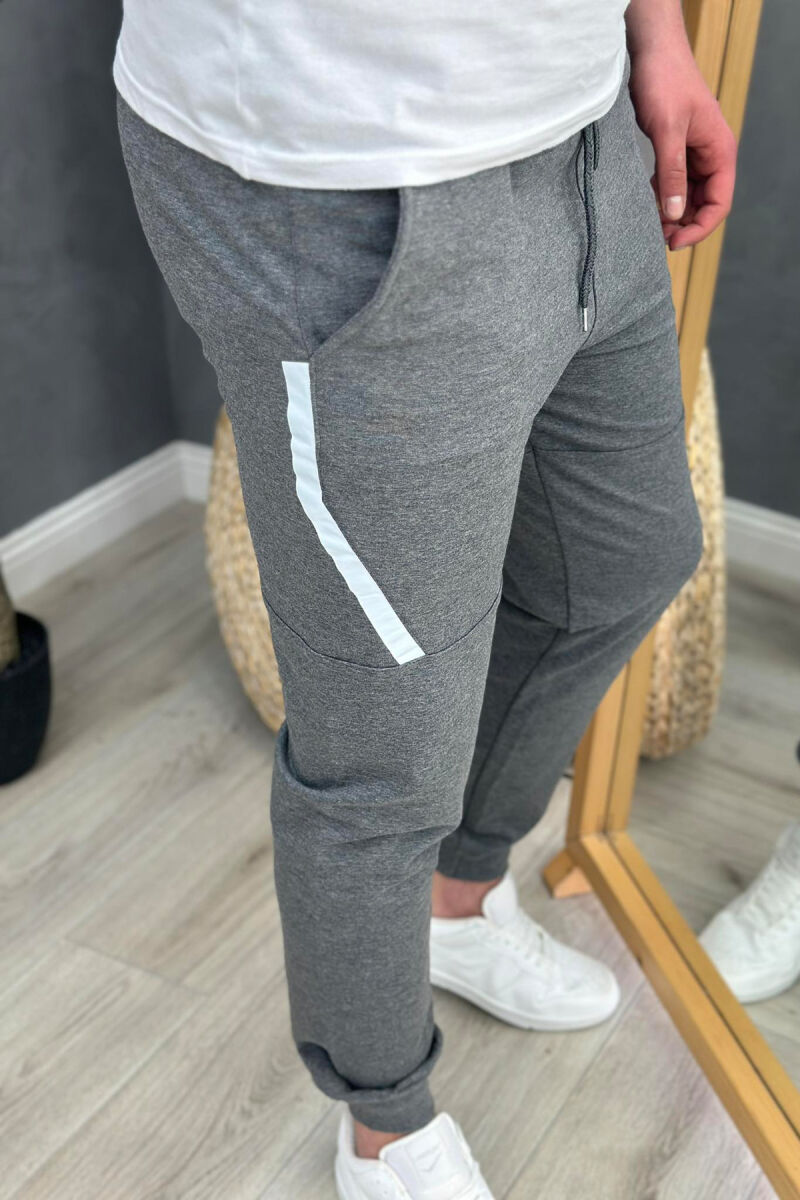 LINE SIMPLE ONE COLOR MEN SWEATPANTS GREY/GRI - 4