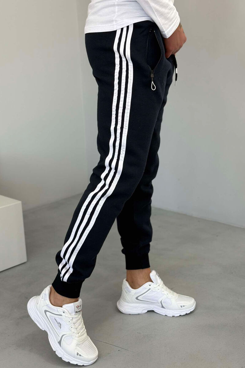 STRIPED FLUFFY MEN SWEATPANTS BLUE/BLU - 3