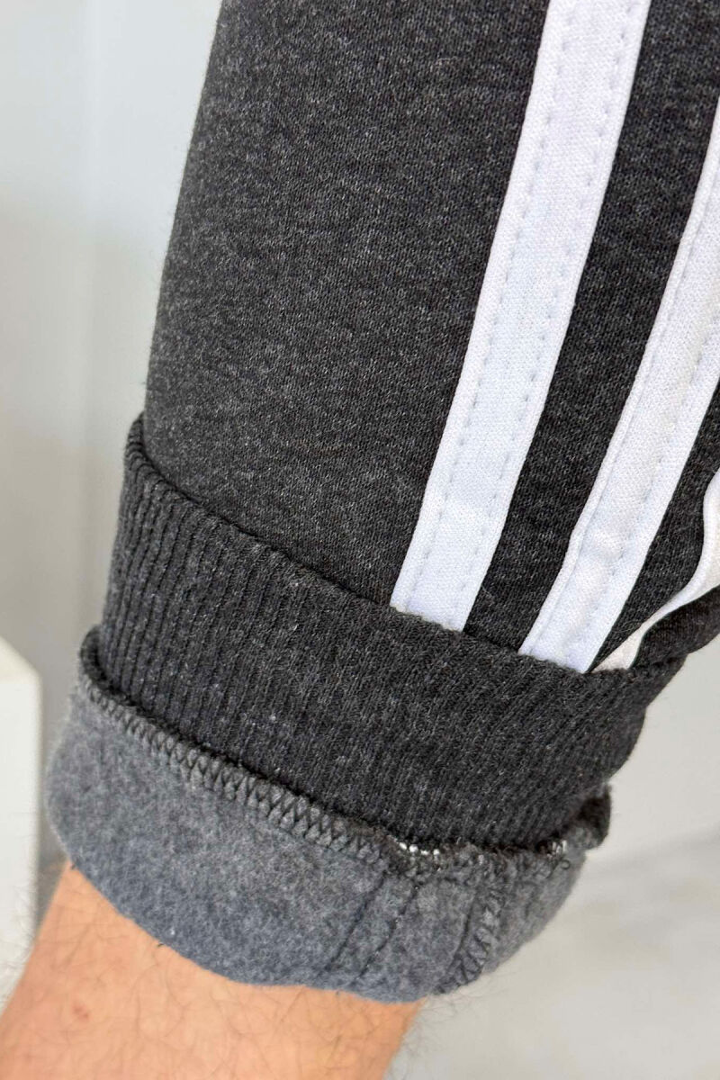 STRIPED FLUFFY MEN SWEATPANTS DARK GREY/GEE - 5