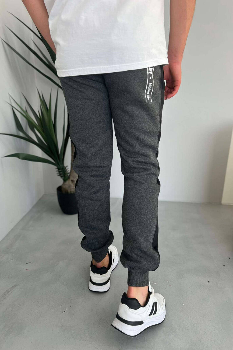 LINED FLUFFY MEN SWEATPANTS DARK GREY/GEE - 2