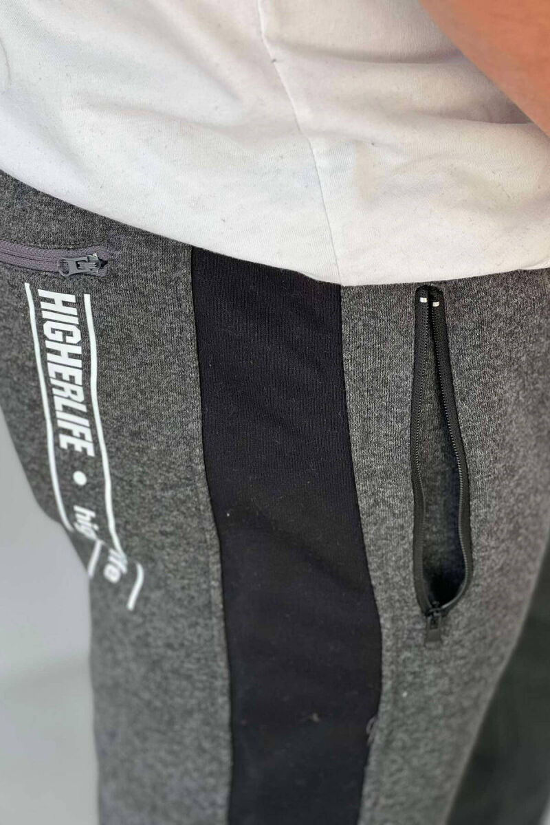 LINED FLUFFY MEN SWEATPANTS DARK GREY/GEE - 4