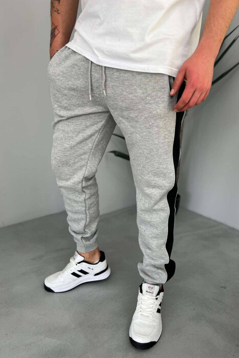 LINED FLUFFY MEN SWEATPANTS IN GREY COLOR 