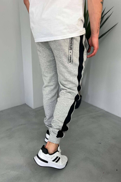 LINED FLUFFY MEN SWEATPANTS IN GREY COLOR - 3