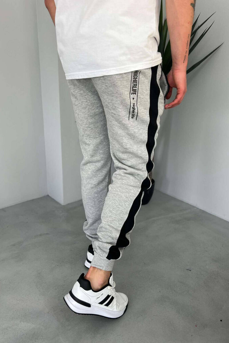LINED FLUFFY MEN SWEATPANTS IN GREY COLOR - 3