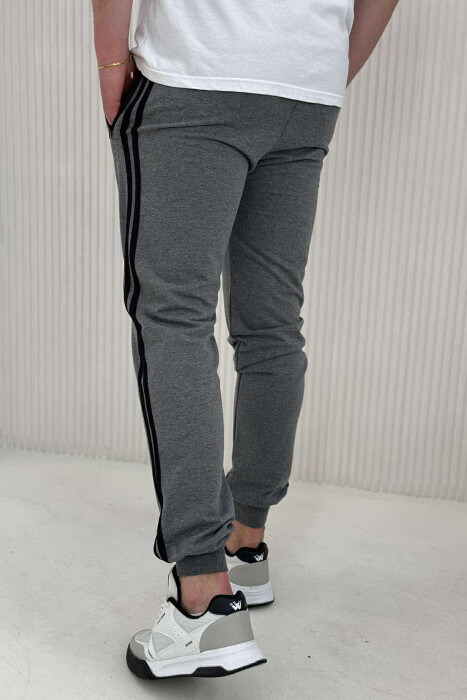 LINED SIMPLE MEN SWEATPANTS GREY/GRI - 2