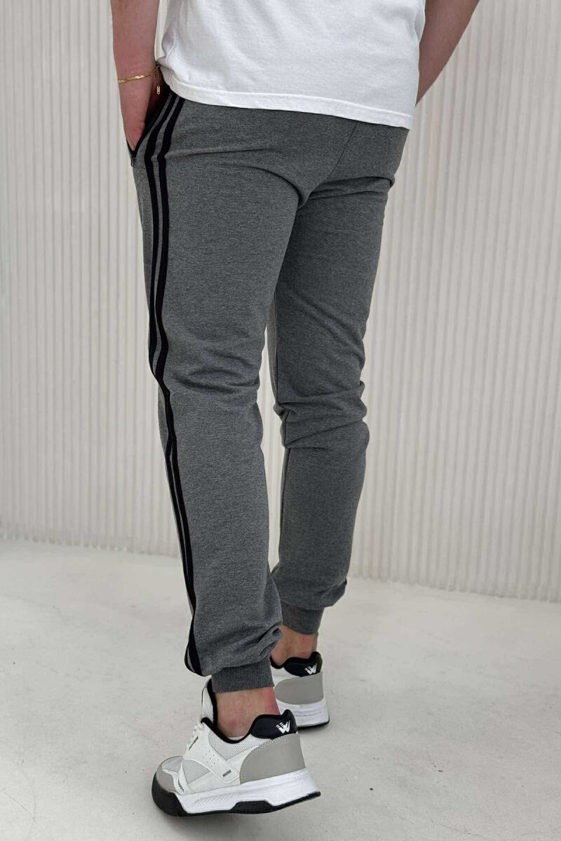 LINED SIMPLE MEN SWEATPANTS GREY/GRI - 2