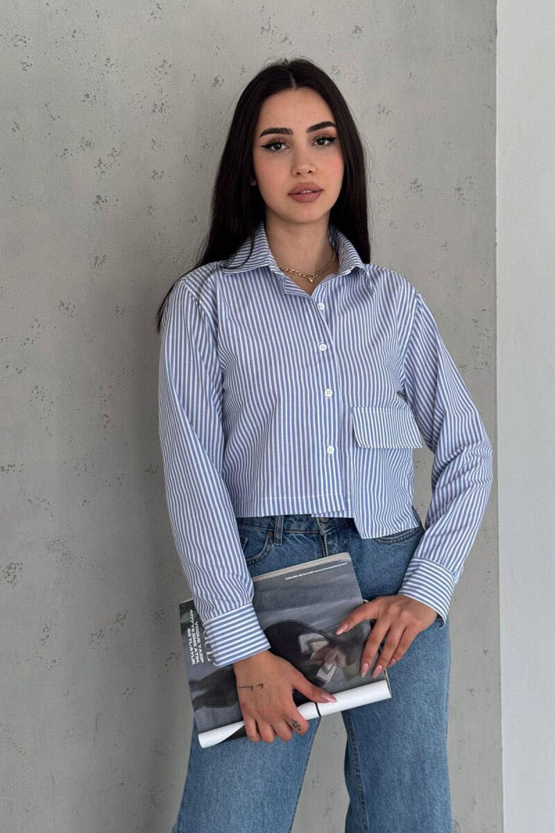 LINES COLOR SHIRT WOMAN SHIRT BABY BLUE/BLU BY - 4