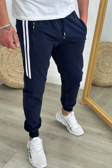 LINES COTTON MEN SWEATPANTS BLUE/BLU 