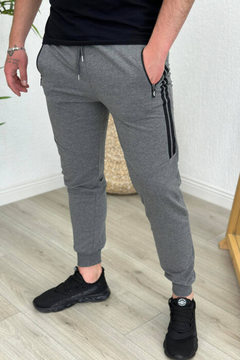 LINES COTTON MEN SWEATPANTS GREY/GRI 