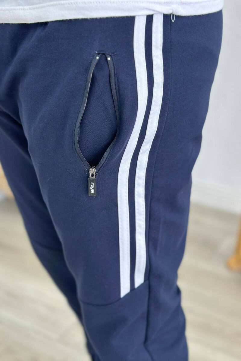 LINES COTTON MEN SWEATPANTS BLUE/BLU - 3