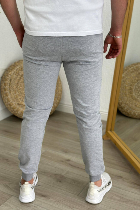 LINES COTTON MEN SWEATPANTS GREY-GREY/GG - 3