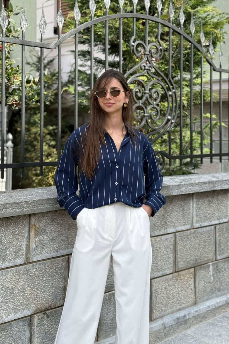 LINES DESIGN WOMAN SHIRT BLUE/BLU - 4