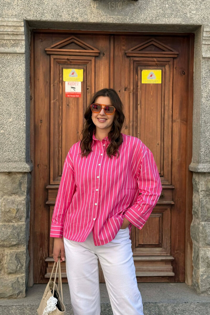 LINES DESIGN WOMAN SHIRT FUCHSIA/CIKLAMI - 1