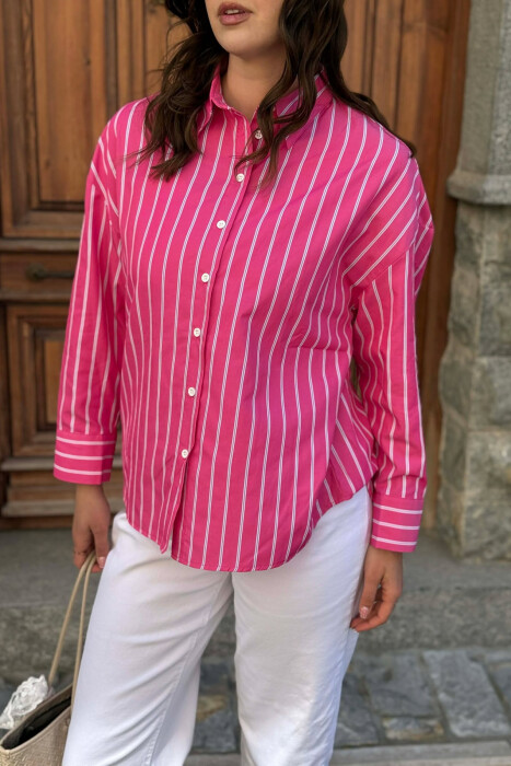 LINES DESIGN WOMAN SHIRT FUCHSIA/CIKLAMI - 2