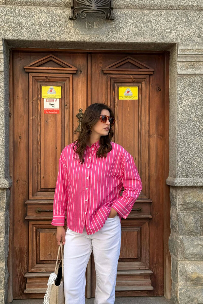 LINES DESIGN WOMAN SHIRT FUCHSIA/CIKLAMI - 5