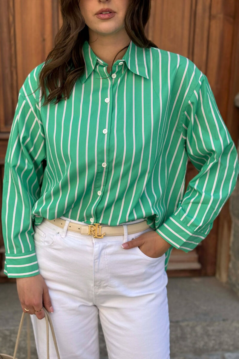 LINES DESIGN WOMAN SHIRT GREEN/JESHILE - 4