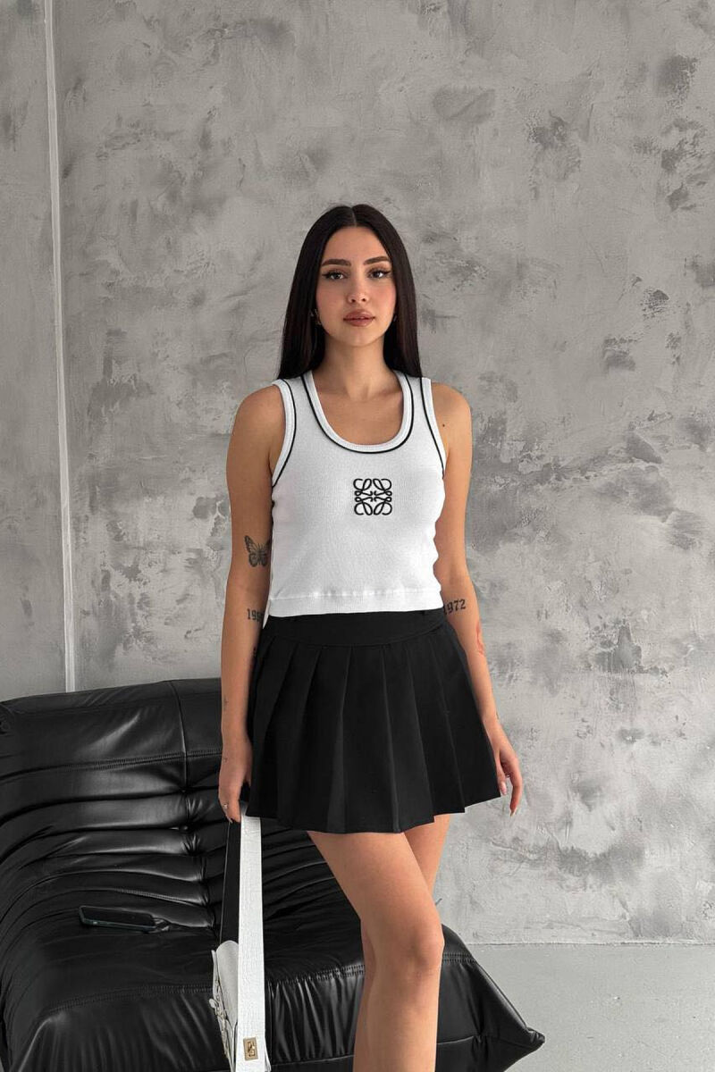 LINES DESIGN WOMAN TANK TOPS WHITE-E BARDHE - 3