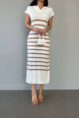 LINES LONG DRESS BEIGE/BEZHE 