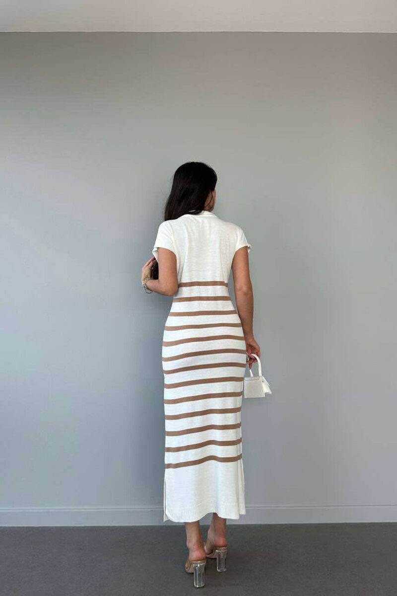 LINES LONG DRESS BEIGE/BEZHE - 5