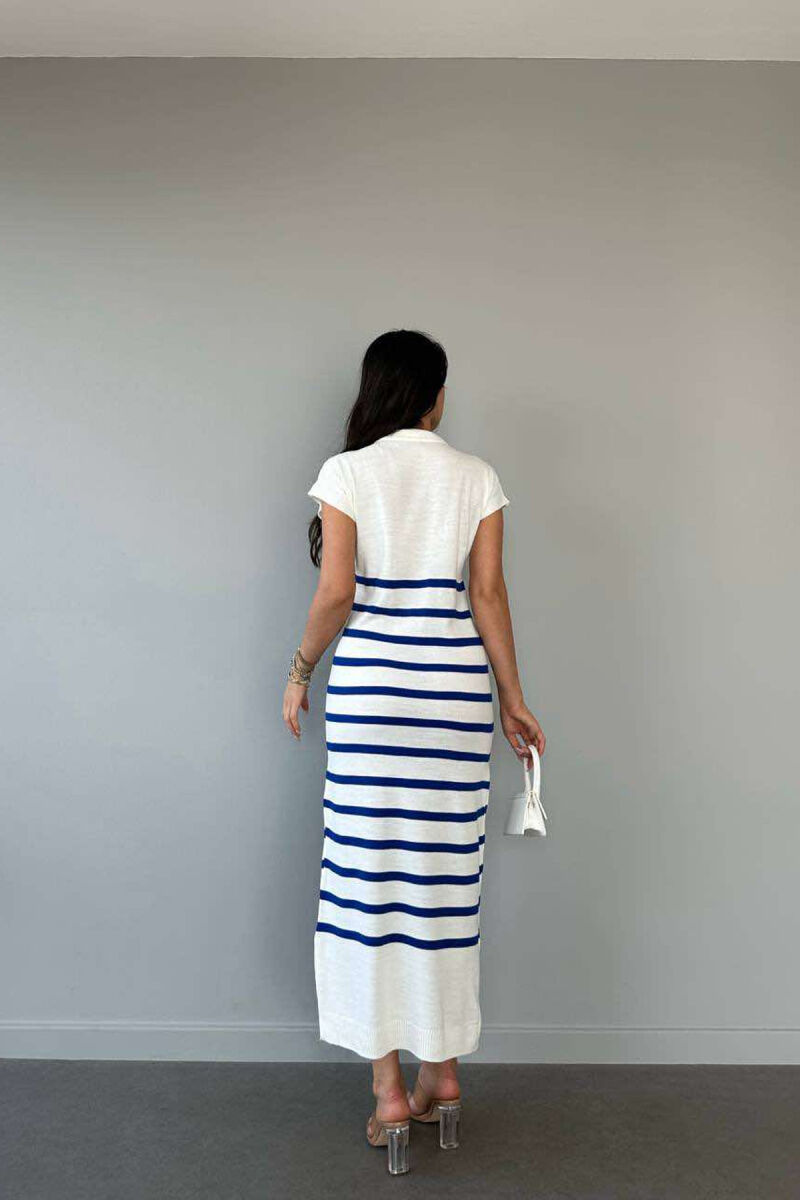 LINES LONG DRESS BLUE/BLU - 2