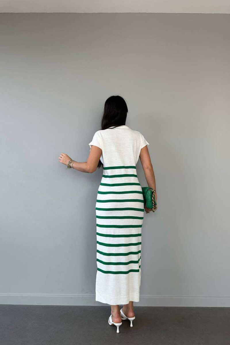 LINES LONG DRESS GREEN/JESHILE - 3