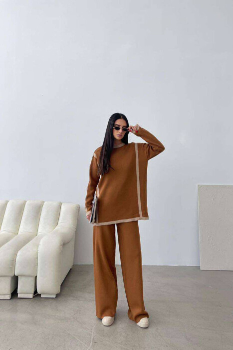 LINES ONE COLOR WOMAN SET BROWN/KAFE 