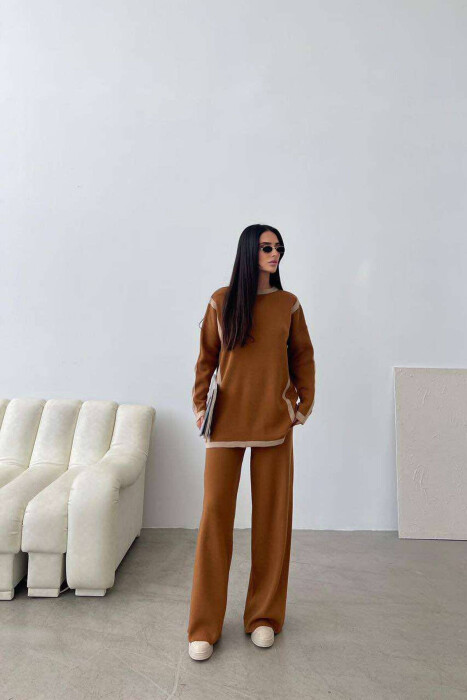 LINES ONE COLOR WOMAN SET BROWN/KAFE - 2