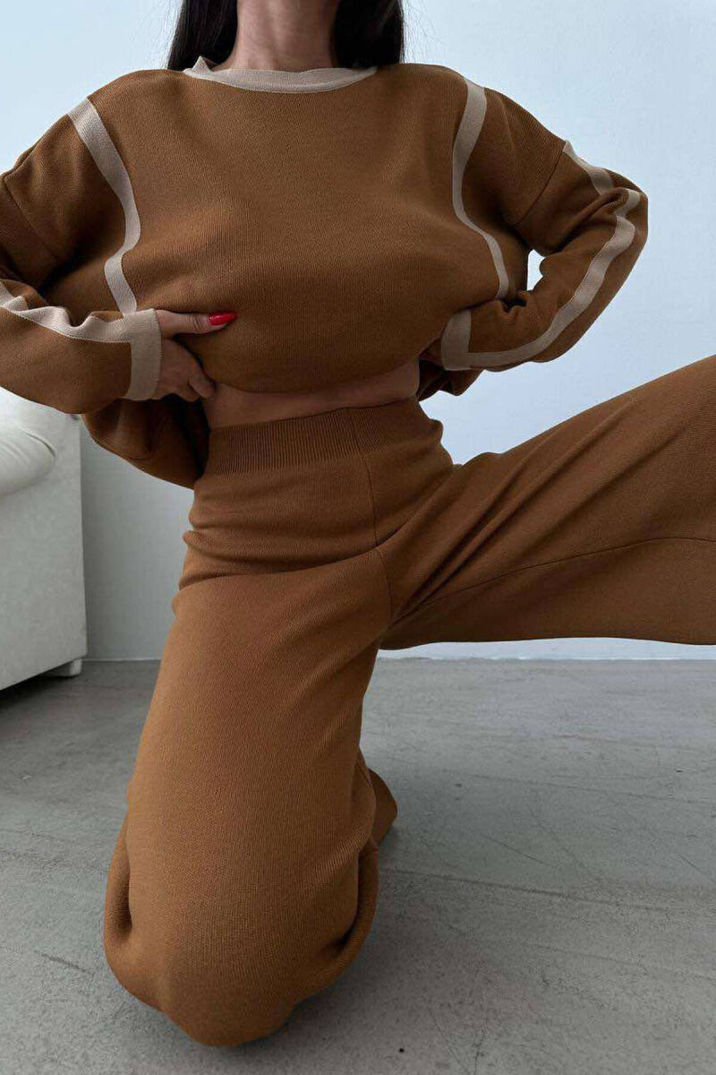 LINES ONE COLOR WOMAN SET BROWN/KAFE - 3