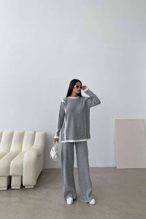 LINES ONE COLOR WOMAN SET GREY/GRI 