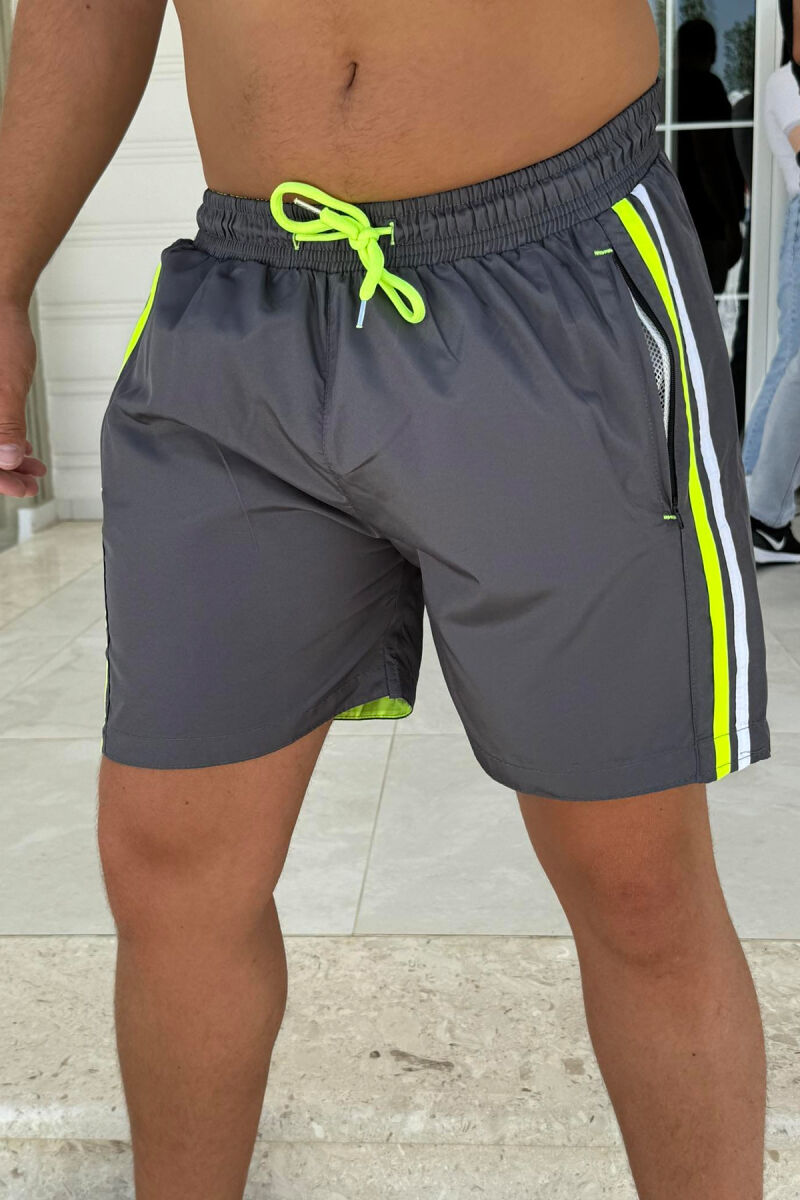 LINES SIMPLE MAN SWIM WEAR GREY/GRI - 1