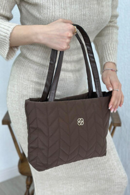 LINES SIMPLE WOMAN BAG DARK BROWN/KAE 