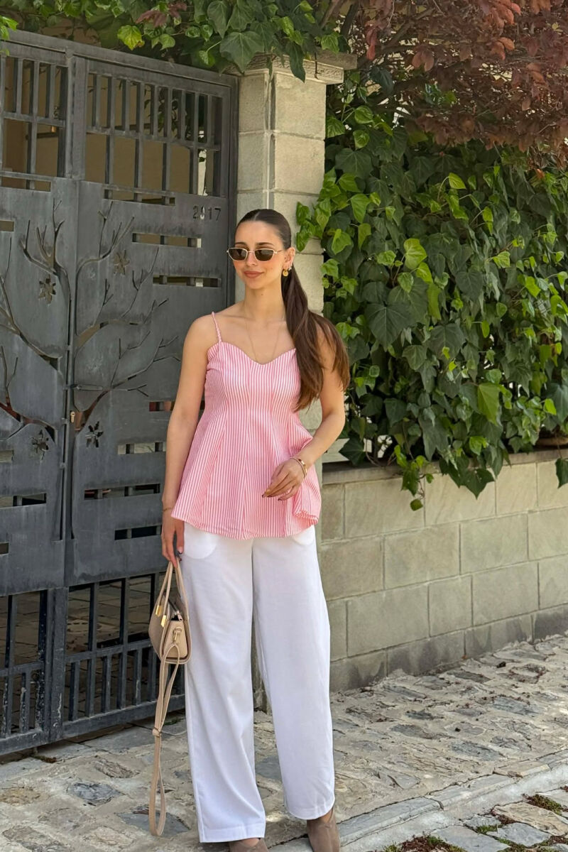 LINES SIMPLE WOMAN TANK TOP PINK/ROZE - 6