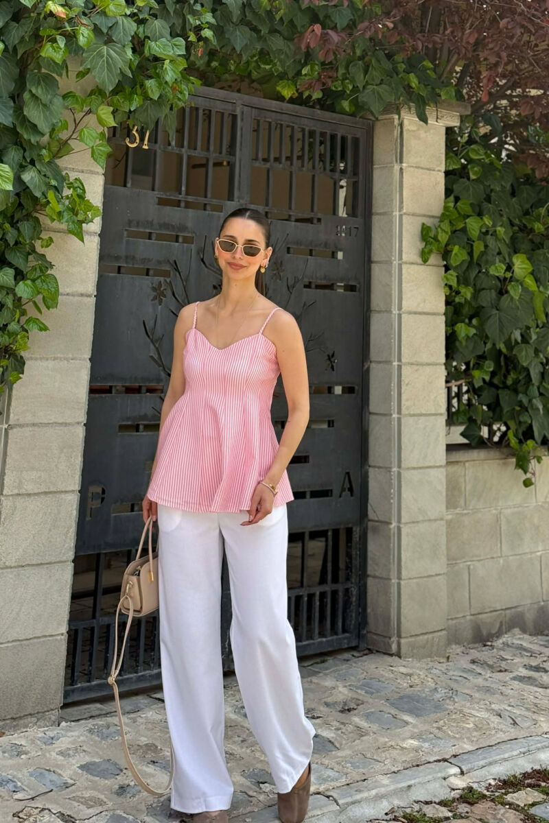 LINES SIMPLE WOMAN TANK TOP PINK/ROZE - 7