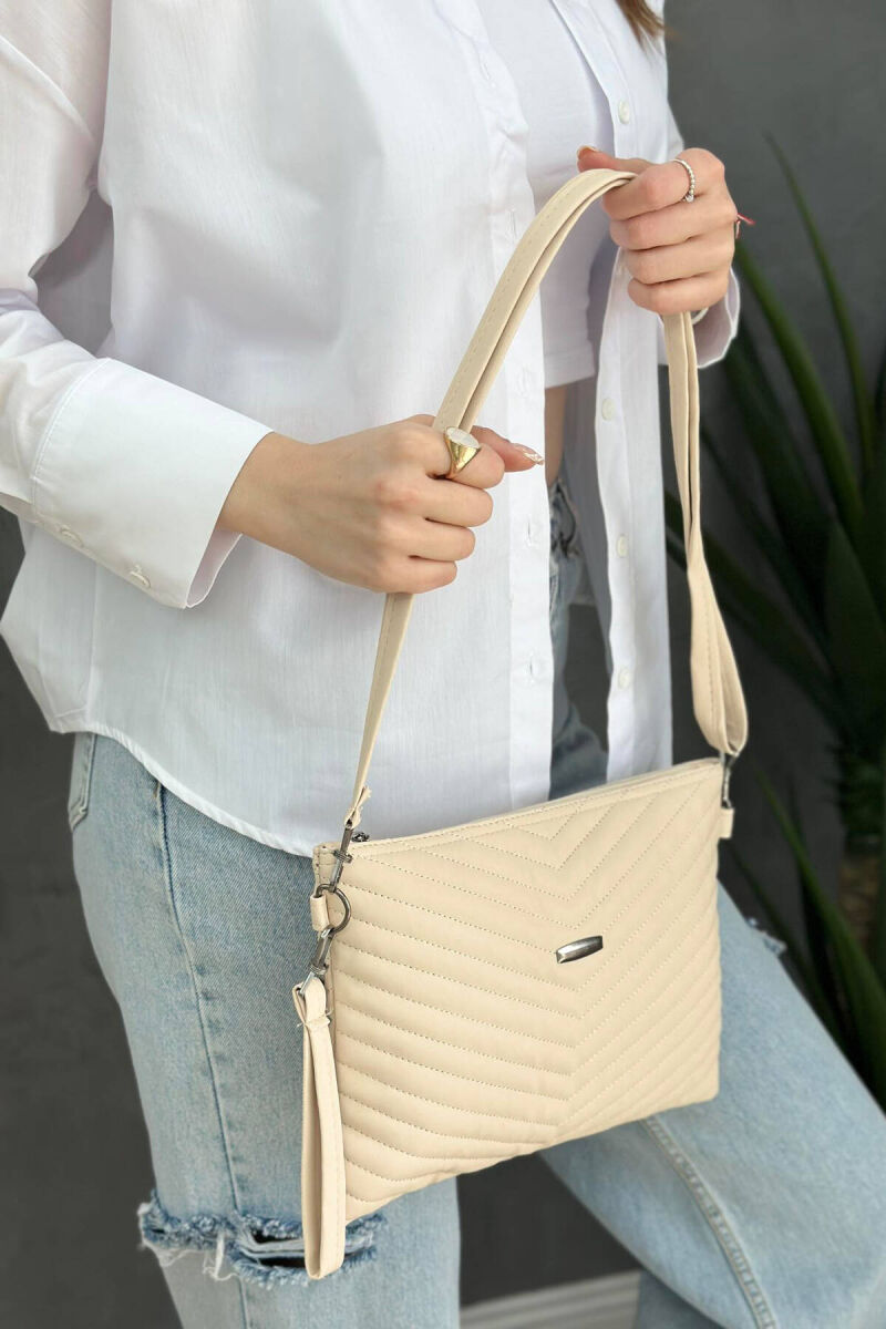 LINES WOMAN BAG CREAM/KREM - 1