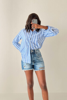 LINES WOMAN SHIRT BLUE/BLU 