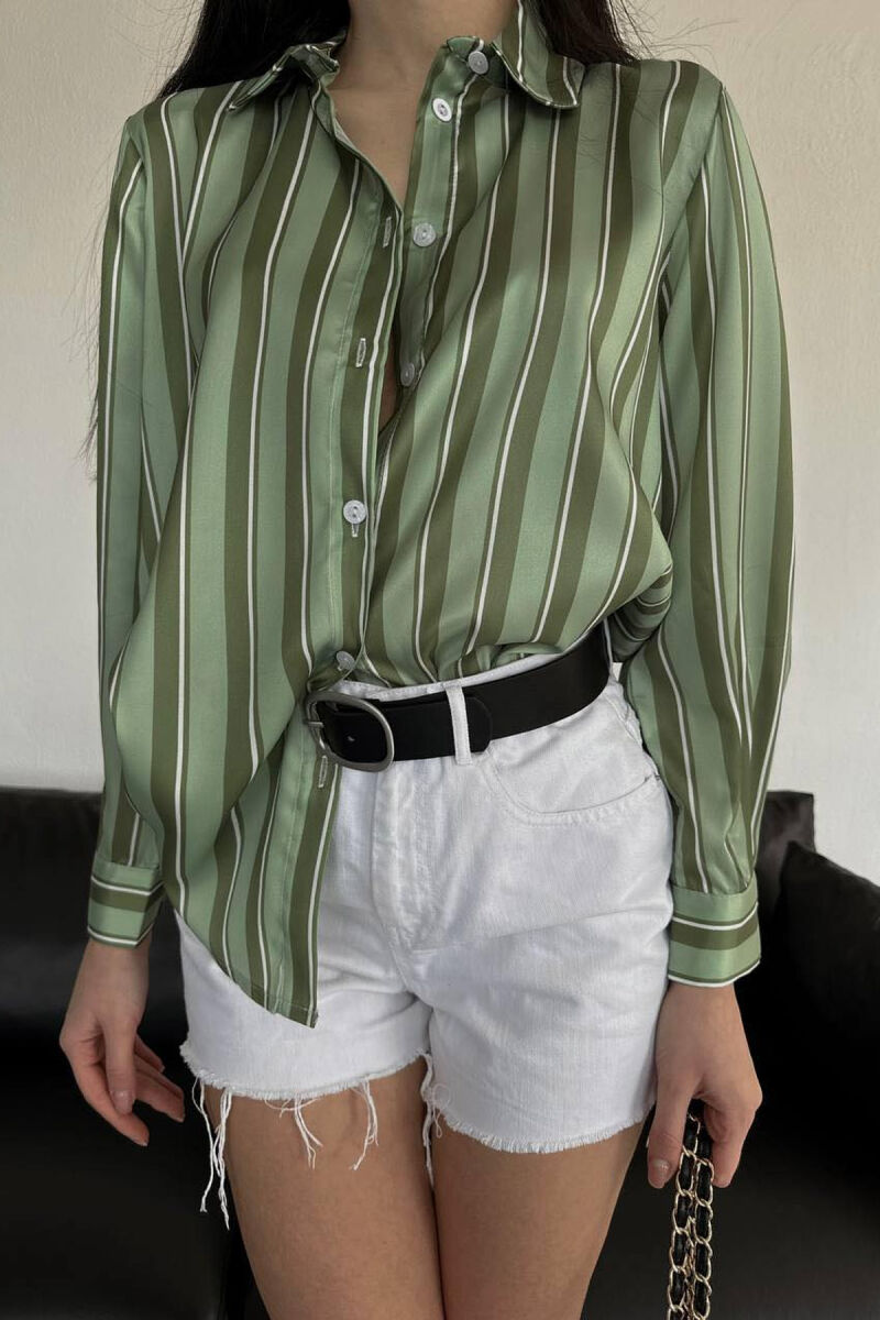 LINES WOMAN SHIRT GREEN/JESHILE - 1