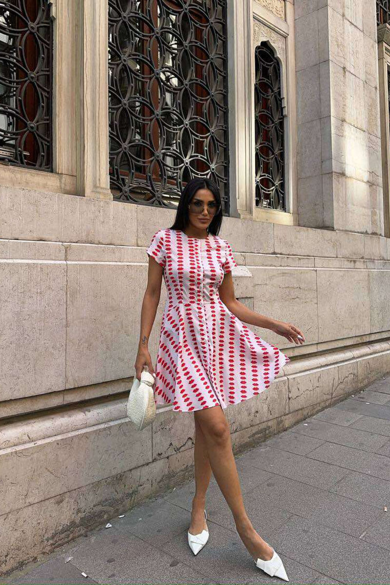 LIPS DESIGN SHORT WOMEN DRESS MULTIPLE/SHNGJ - 1