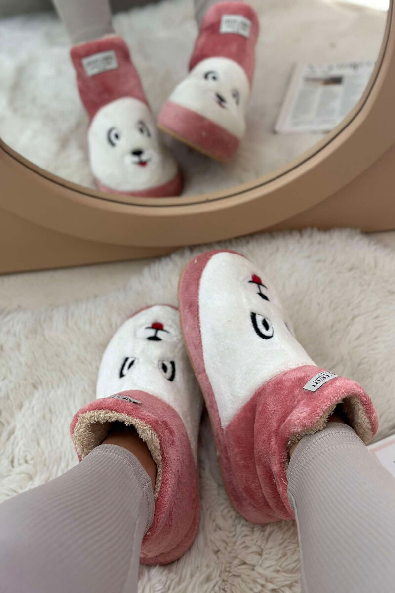 LITTLE DOG FACE WOMAN HOME SLIPPERS POWDER/PUDER - 2