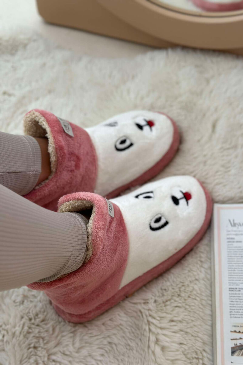 LITTLE DOG FACE WOMAN HOME SLIPPERS POWDER/PUDER - 3