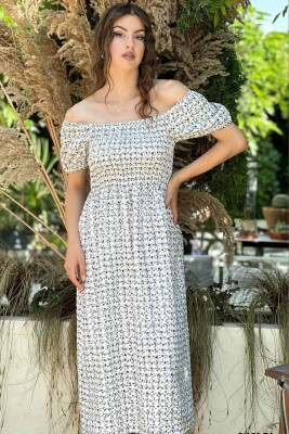 LITTLE FLOWERS LONG DRESS WHITE-E BARDHE 