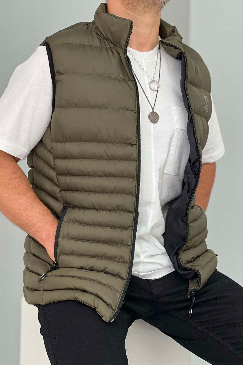 LITTLE STAMP ONE COLOR POCKET MEN VEST GREEN/JESHILE - 2