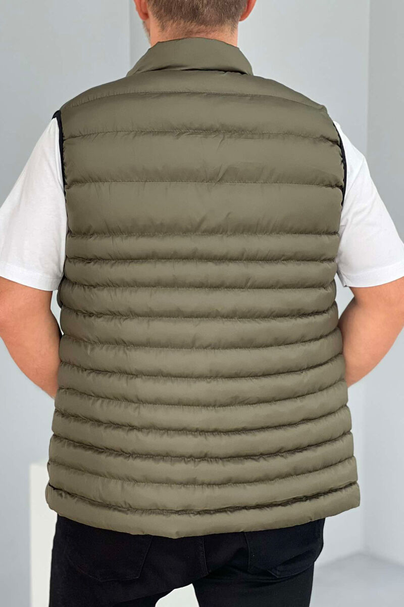 LITTLE STAMP ONE COLOR POCKET MEN VEST GREEN/JESHILE - 4