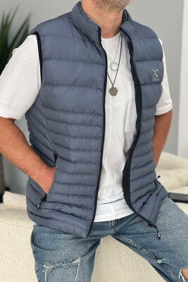 LITTLE STAMP ONE COLOR POCKET MEN VEST GREY/GRI 