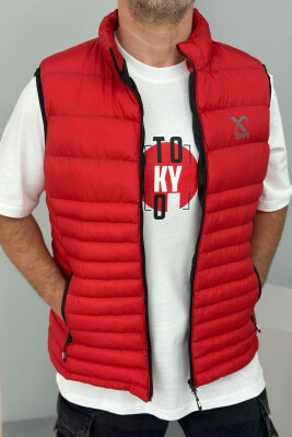 LITTLE STAMP ONE COLOR POCKET MEN VEST RED/E KUQE 