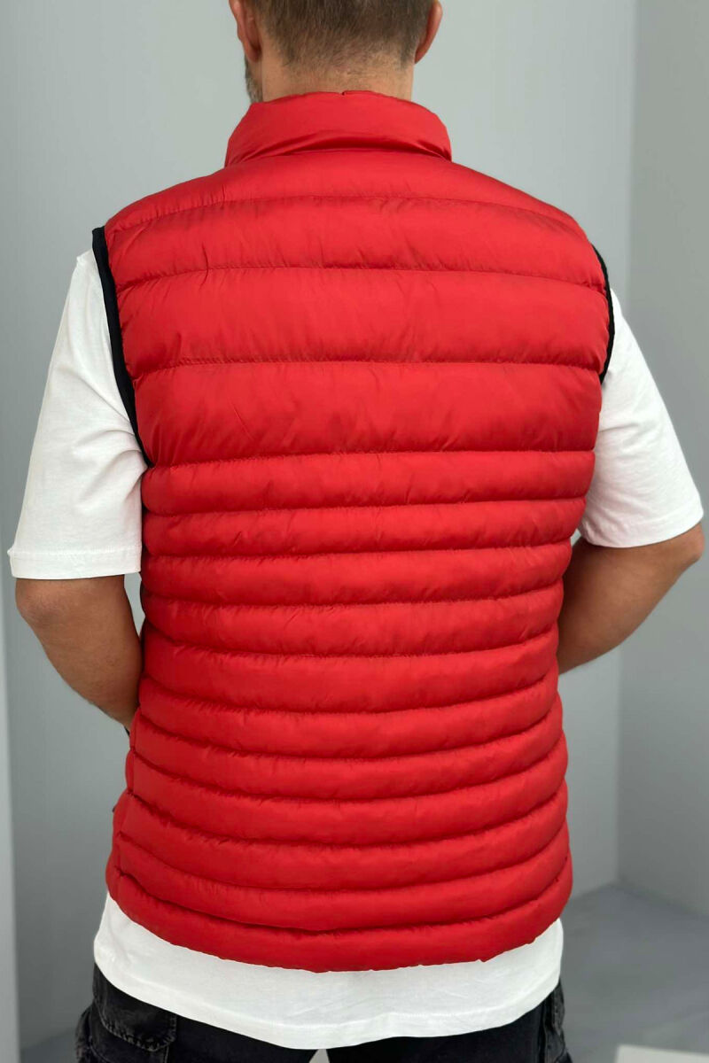 LITTLE STAMP ONE COLOR POCKET MEN VEST RED/E KUQE - 5