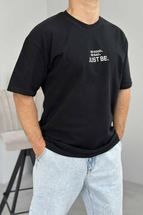 LITTLE WRITTING MEN T-SHIRT BLACK/ E ZEZE - 3