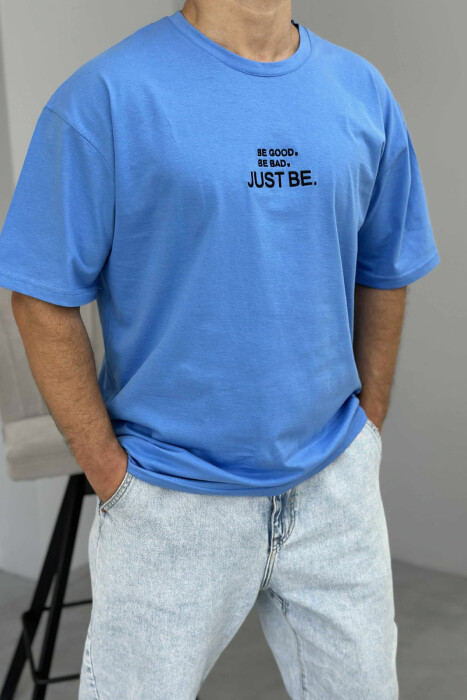 LITTLE WRITTING MEN T-SHIRT BLUE/BLU - 2