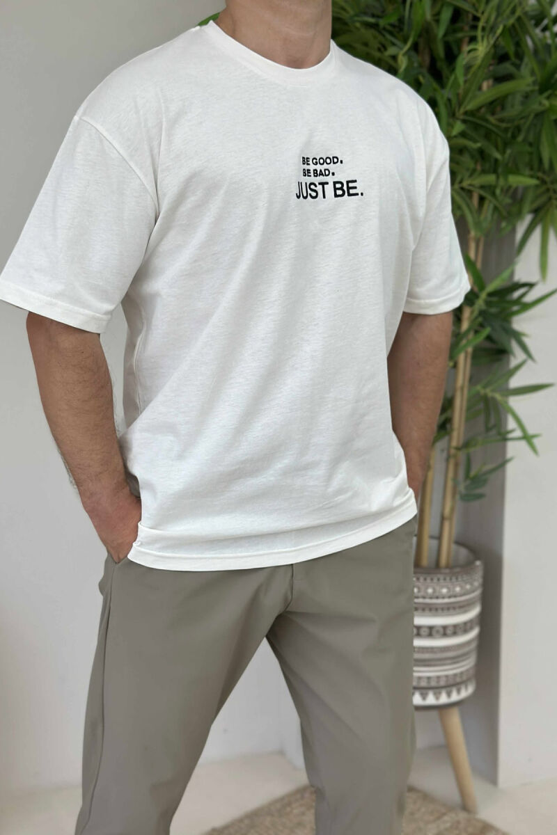 LITTLE WRITTING MEN T-SHIRT CREAM/KREM - 2